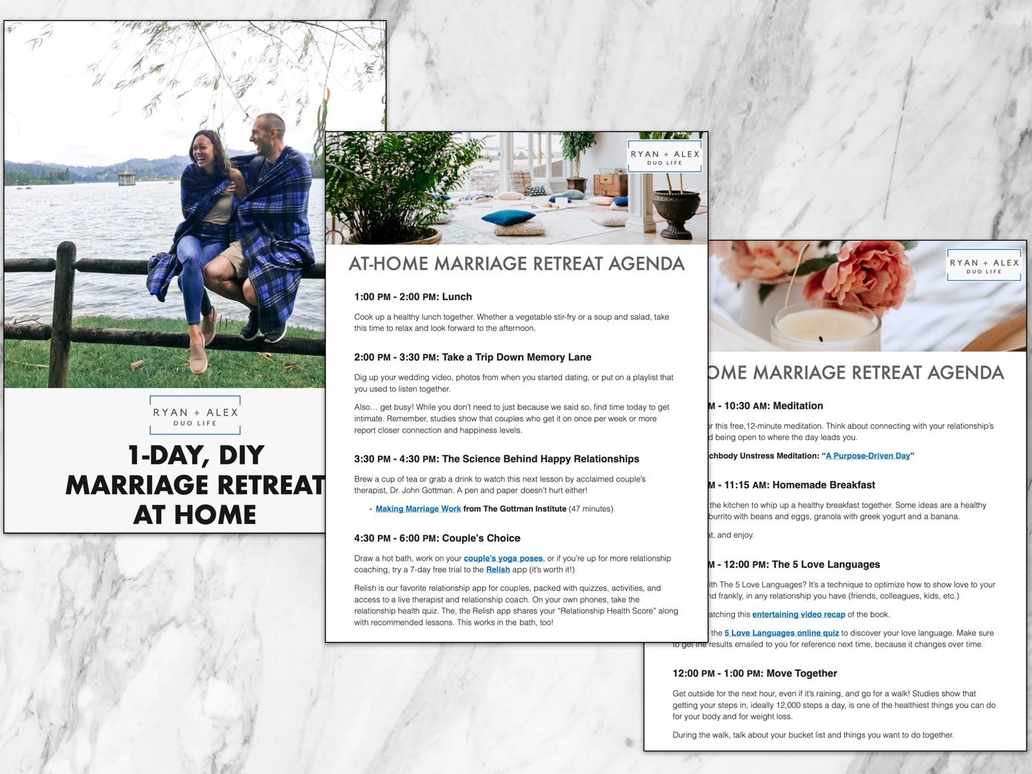 Marriage Retreat Agenda Ryan and Alex Duo Life Marriage Retreat Agenda Ryan and Alex Duo Life