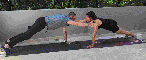 Partner Abdominal Exercises Shoulder Tap Burpee Partner Abdominal Exercises Shoulder Tap Burpee